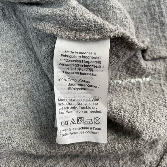 Madewell Texture & Thread Tie Front Round Neck Top Short Sleeve Womens Small - Picture 9 of 9